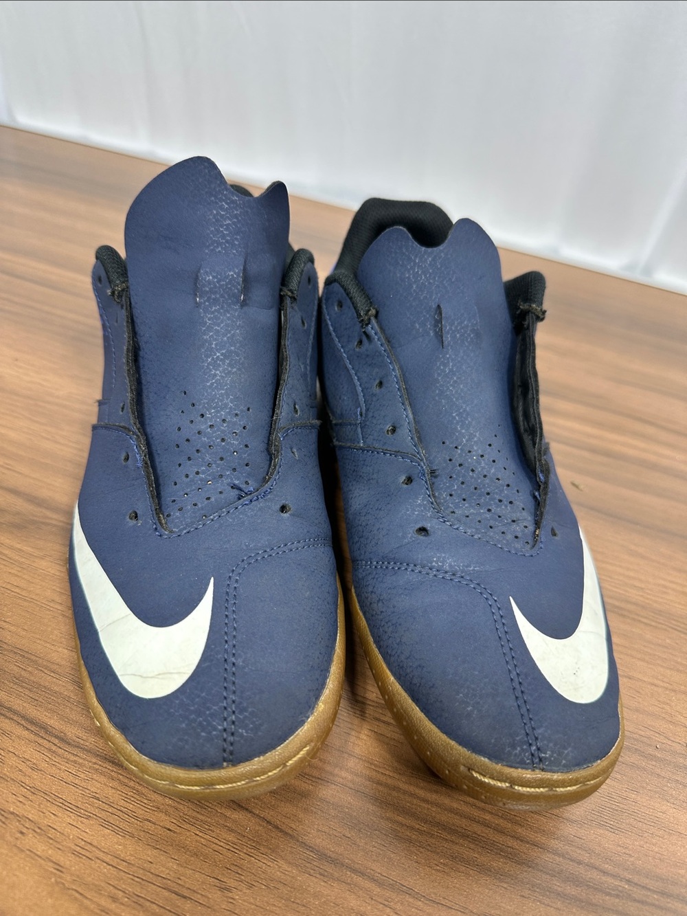Nike Kids Navy Blue Sneakers with White Swoosh